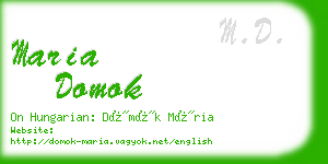 maria domok business card